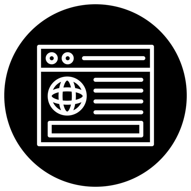 Ilustración de diseño de íconos vectoriales de sitios web
