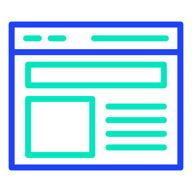 Ilustración de diseño de íconos vectoriales de sitios web