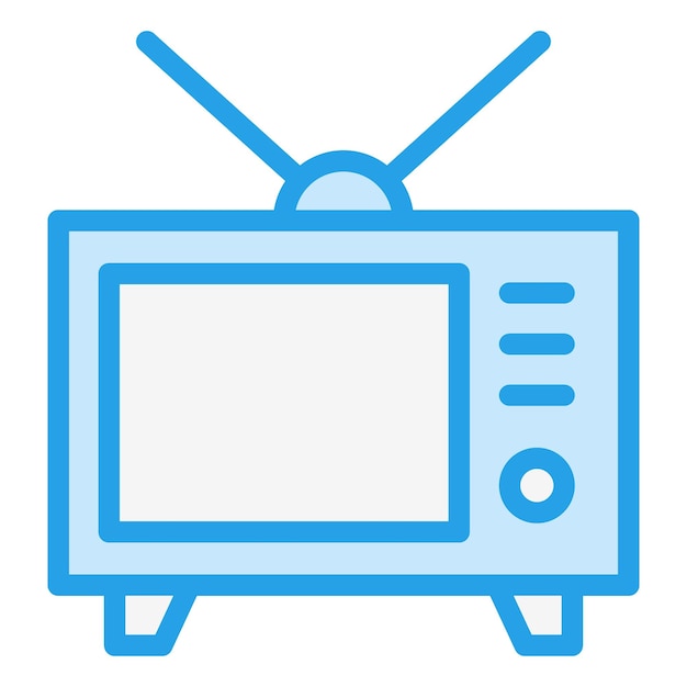 Ilustración de diseño de íconos vectoriales de televisión