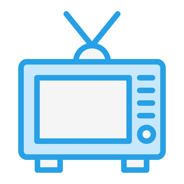 Ilustración de diseño de íconos vectoriales de televisión