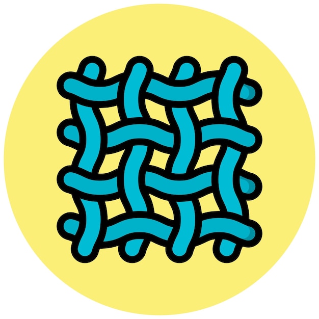Ilustración de diseño de íconos vectoriales textiles