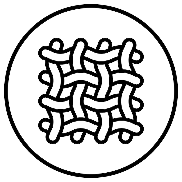 Ilustración de diseño de íconos vectoriales textiles