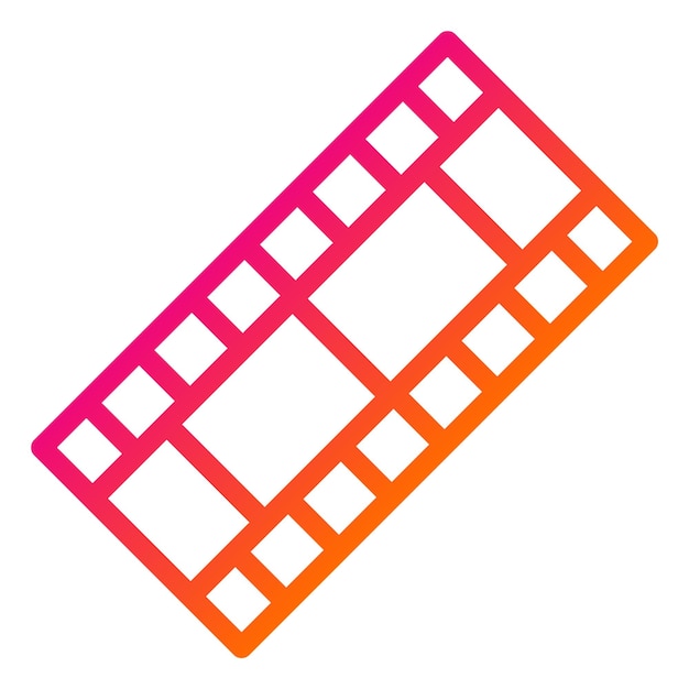 Ilustración de diseño de iconos vectoriales de tiras de película