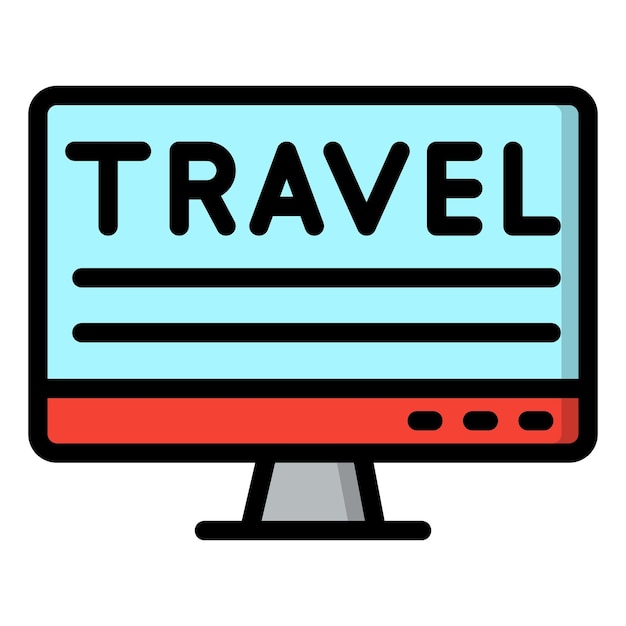 Ilustración de diseño de íconos vectoriales de viaje