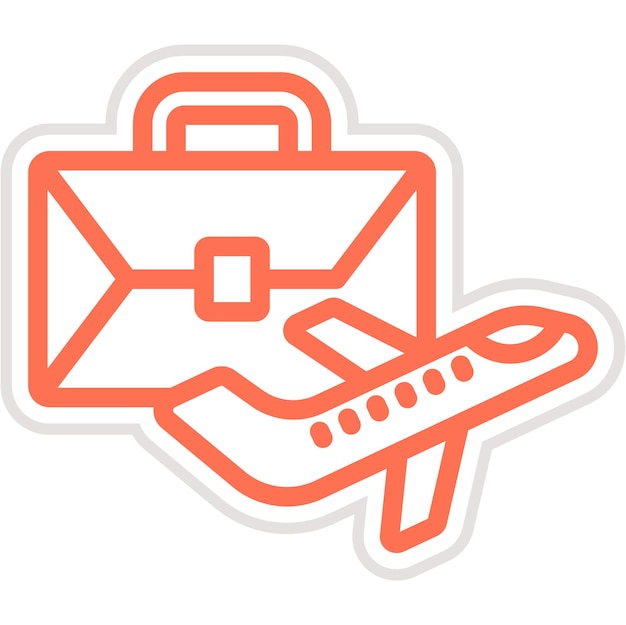 Ilustración de diseño de íconos vectoriales de viajes de negocios