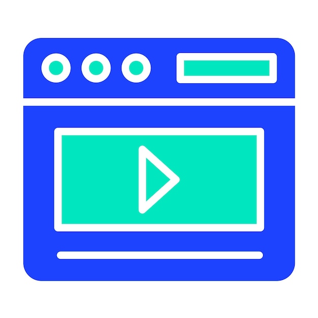 Ilustración de diseño de íconos vectoriales de video marketing