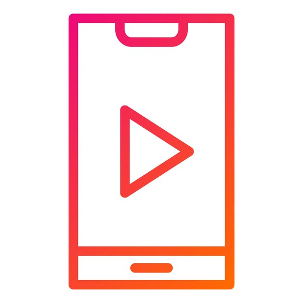 Ilustración de diseño de íconos vectoriales de video