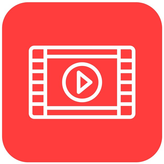 Ilustración de diseño de íconos vectoriales de video