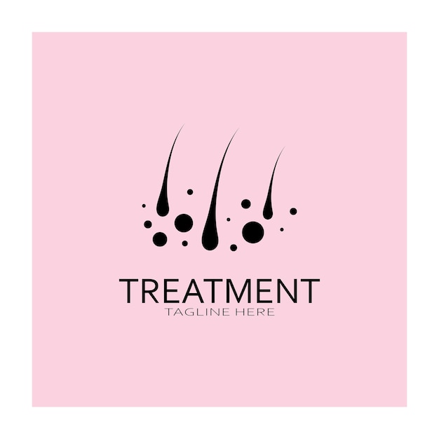 Ilustración de diseño de imagen de vector de logotipo de eliminación de logotipo de trasplante de cabello de logotipo de tratamiento de cabello