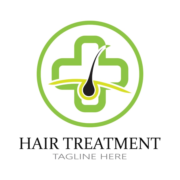 Ilustración de diseño de imagen vectorial de logotipo de eliminación de logotipo de tratamiento capilar