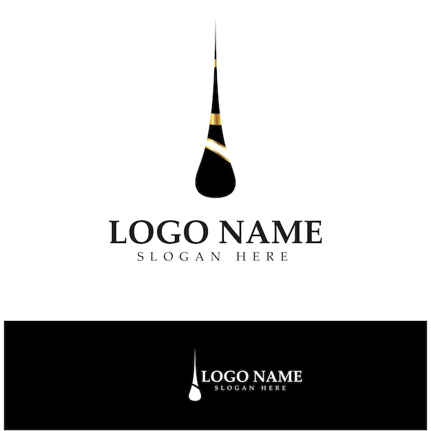 Ilustración de diseño de imagen vectorial de logotipo de eliminación de logotipo de tratamiento capilar