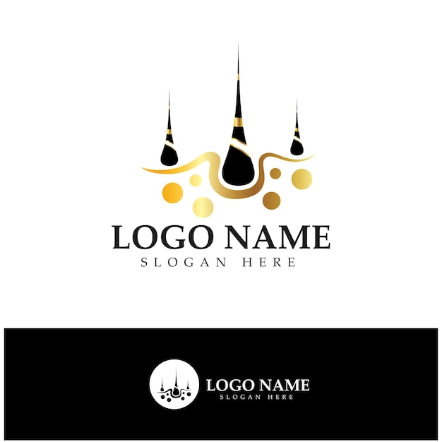 Ilustración de diseño de imagen vectorial de logotipo de eliminación de logotipo de tratamiento capilar