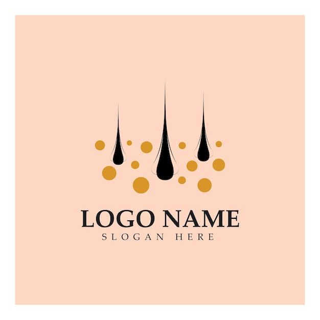 Ilustración de diseño de imagen vectorial de logotipo de eliminación de logotipo de tratamiento capilar