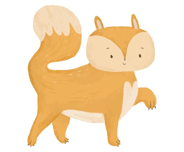 Ilustración de diseño infantil lindo de animales de invierno