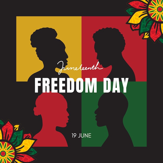 Vector ilustración del diseño de juneteenth