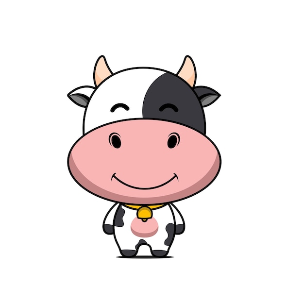 Ilustración del diseño lindo del vector de la vaca