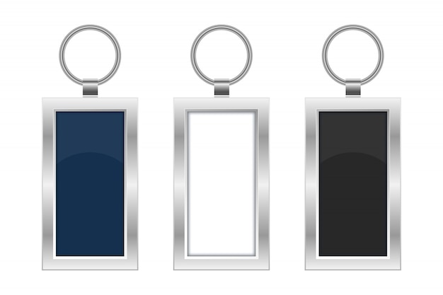 Ilustración de diseño de llavero aislado sobre fondo blanco