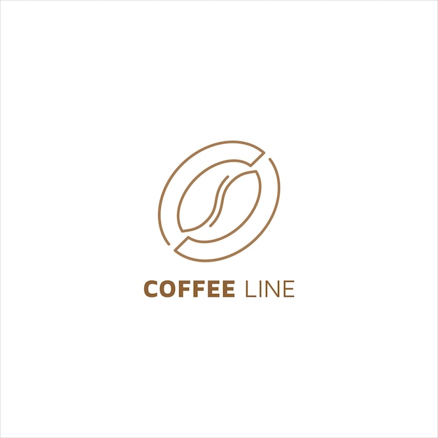 Ilustración de diseño de logotipo de café simple