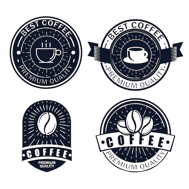 Ilustración del diseño del logotipo del café