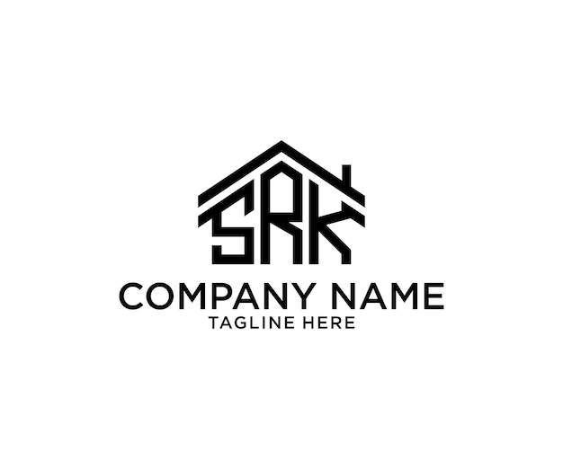 ilustración de diseño de logotipo de casa srk