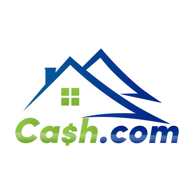 Ilustración del diseño del logotipo de cash home