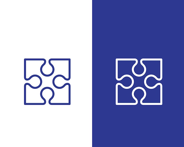 Ilustración del diseño del logotipo del concepto del icono del rompecabezas