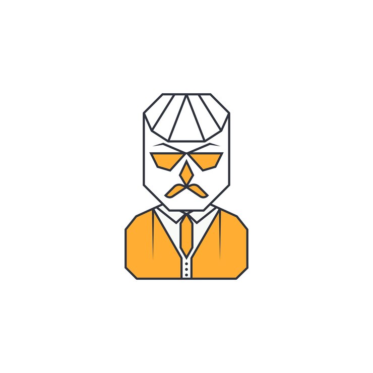 ilustración de diseño de logotipo de detective masculino