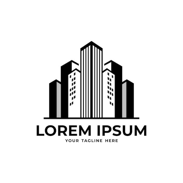 Ilustración del diseño del logotipo del edificio