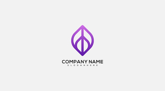Ilustración de diseño de logotipo de empresa de hoja