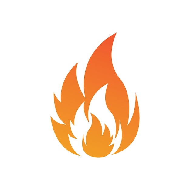 Ilustración de diseño de logotipo de fuego y símbolo de fuego