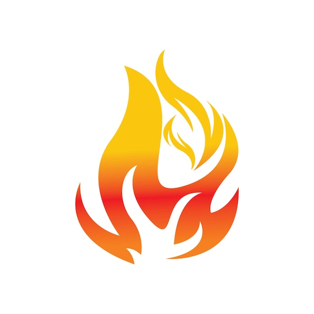 Ilustración de diseño de logotipo de fuego y símbolo de fuego