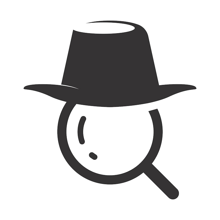Vector ilustración de diseño de logotipo de icono de agente secreto
