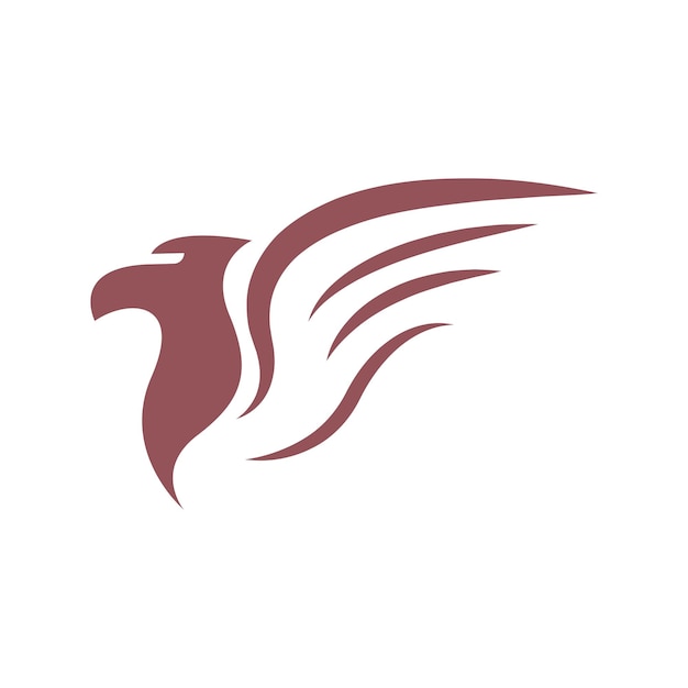 Ilustración de diseño de logotipo de icono de águila