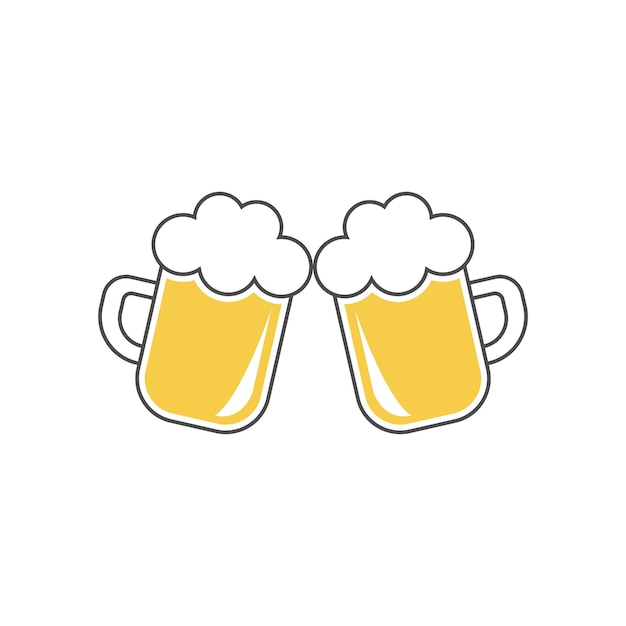Ilustración de diseño de logotipo de icono de cerveza