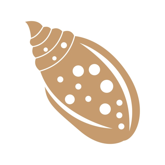 Ilustración de diseño de logotipo de icono de concha