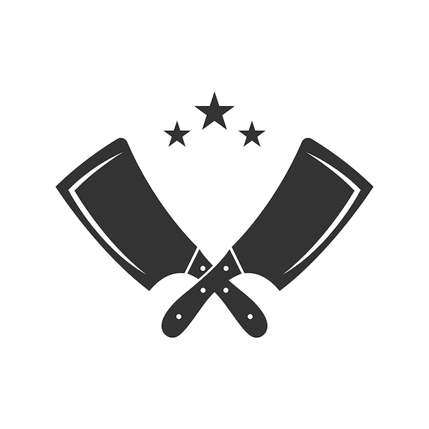 Ilustración de diseño de logotipo de icono de cuchillo