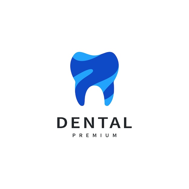 Ilustración del diseño del logotipo del icono dental