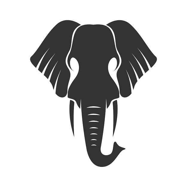 Ilustración de diseño de logotipo de icono de elefante