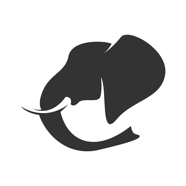 Ilustración de diseño de logotipo de icono de elefante