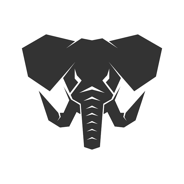 Ilustración de diseño de logotipo de icono de elefante