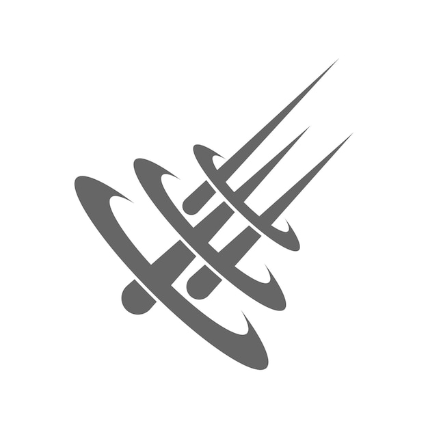 Ilustración de diseño de logotipo de icono de meteorito