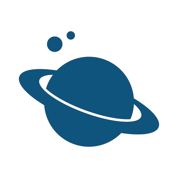 Ilustración del diseño del logotipo del icono del planeta espacial