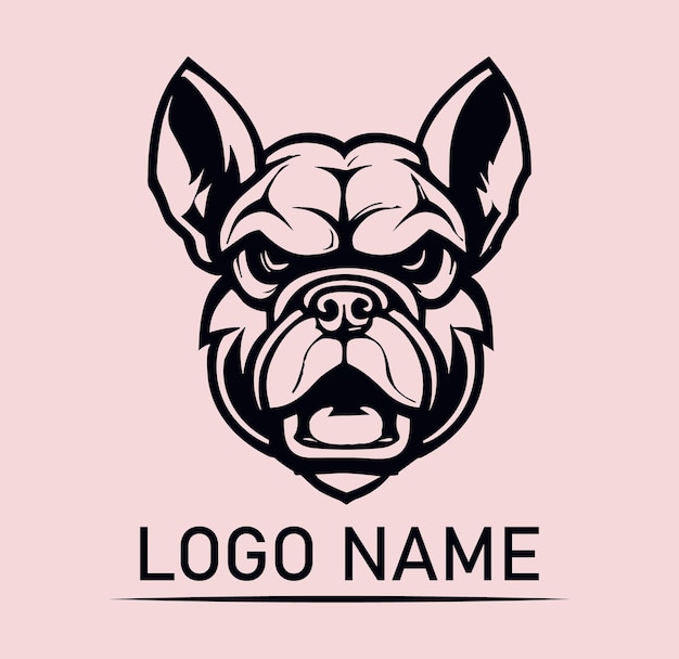 Ilustración de diseño de logotipo de mascota simple perro vector libre