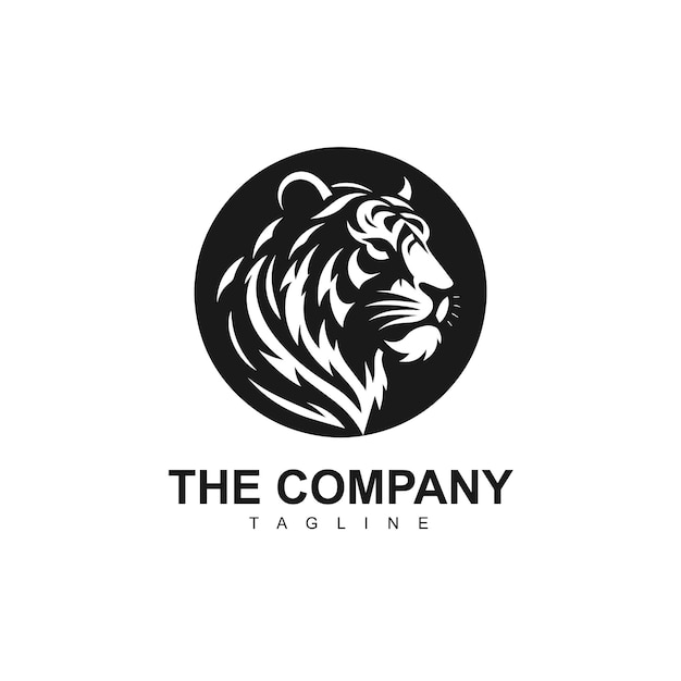 Ilustración de diseño de logotipo de mascota simple tigre