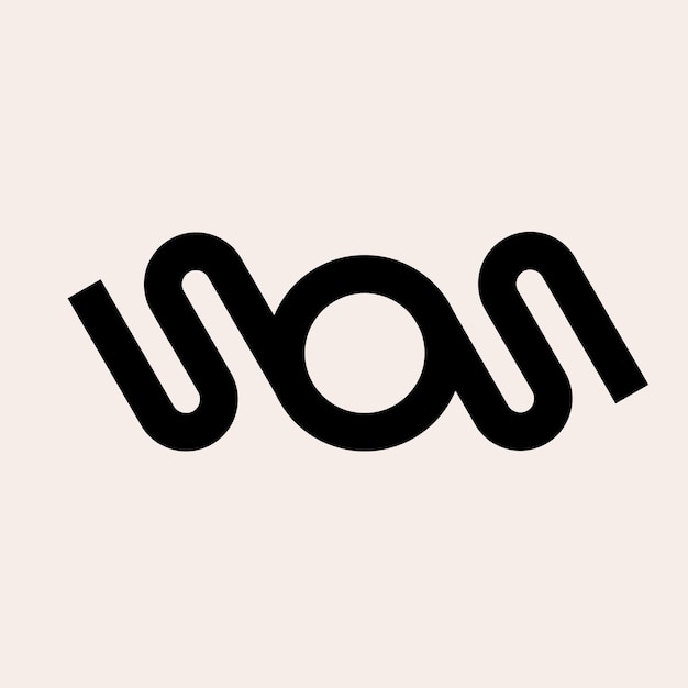 Ilustración de diseño de logotipo de monograma de letra SOS