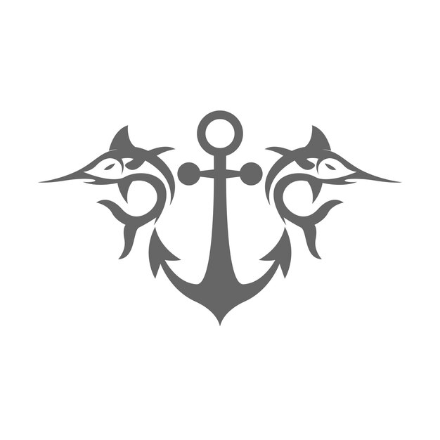 Ilustración de diseño de logotipo de pescado