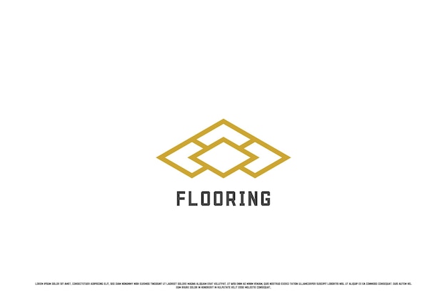 Ilustración de diseño de logotipo de piso de cerámica para el hogar Piso de baldosas cuadradas silueta baldosas mármol granito vinilo