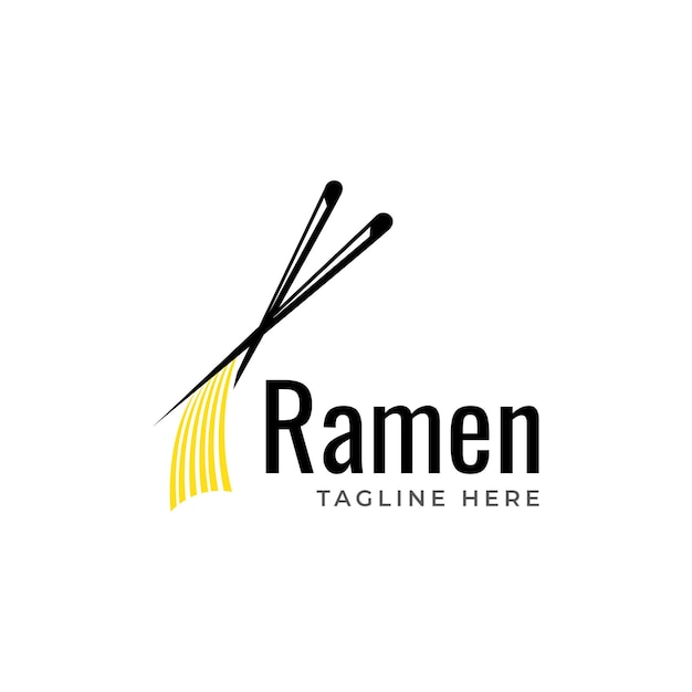 Ilustración de diseño de logotipo de ramen