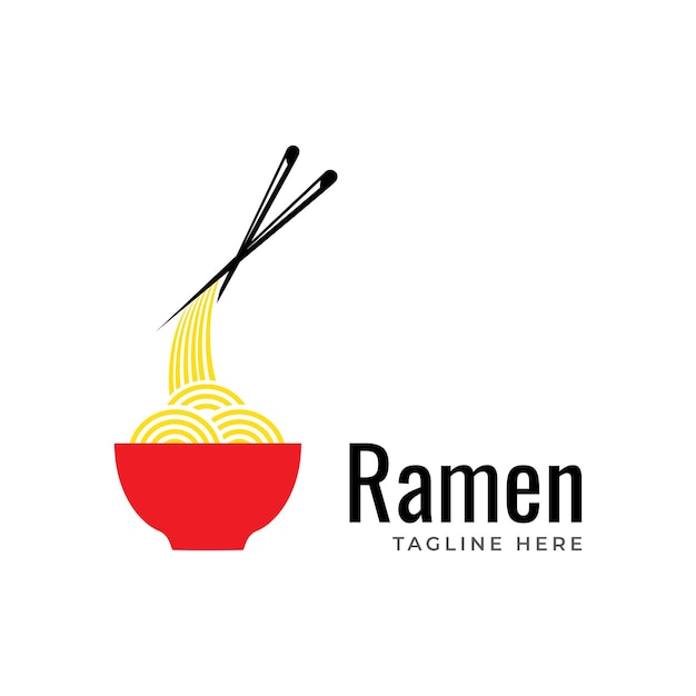 Ilustración de diseño de logotipo de ramen