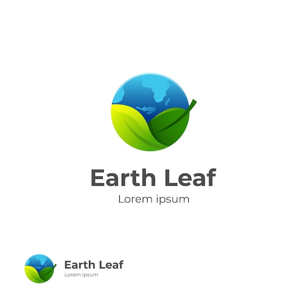 Vector ilustración de diseño de logotipo respetuoso con la ecología, símbolo de logotipo de ahorro y concepto de diseño ambiental mundial